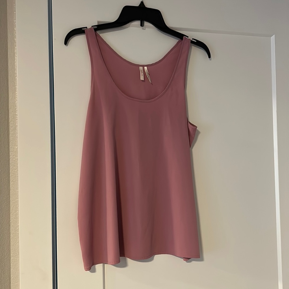 Frenchi Dusty Rose Pink Swing Tank Top Blouse Medium